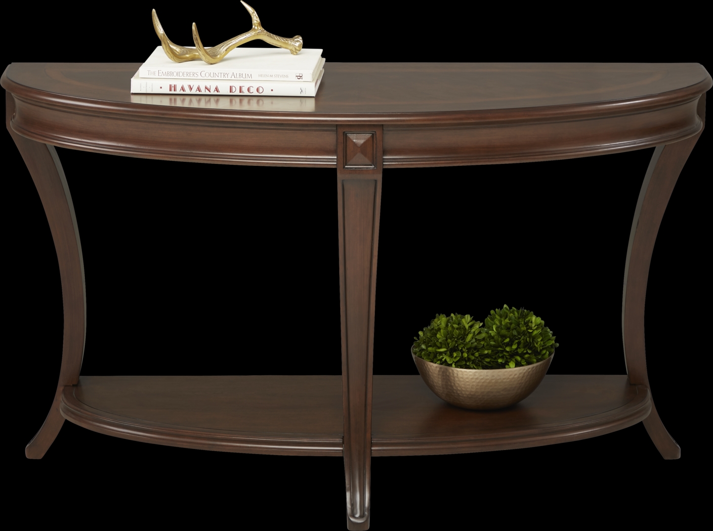 Veckerton Brown Cherry Sofa Table - Thumbnail - Image 2