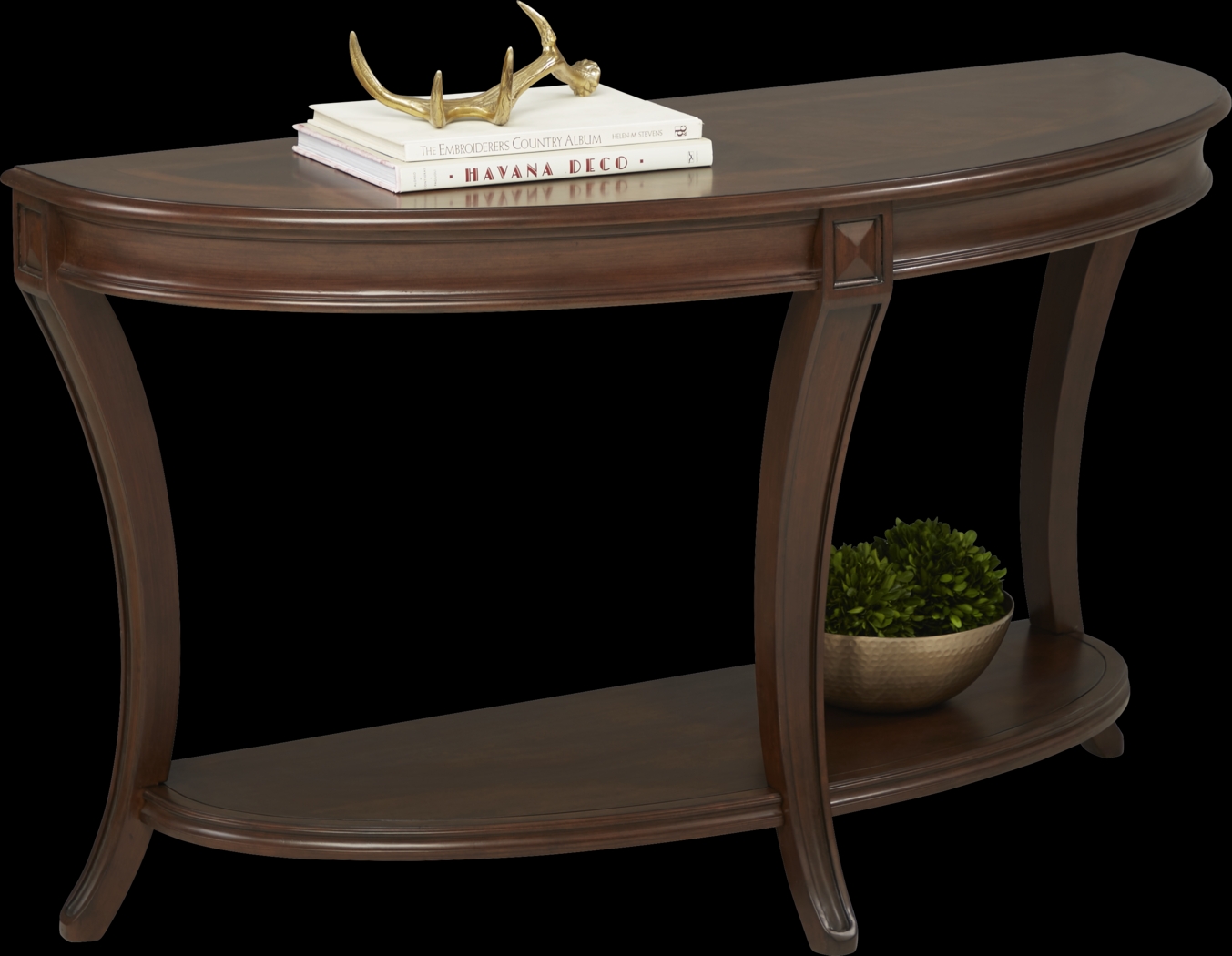 Veckerton Brown Cherry Sofa Table - Thumbnail - Image 1