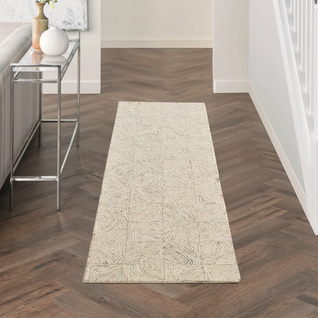 Vector Hills Ivory Multi 2'3 x 7'6 Rug - Thumbnail - Image 2