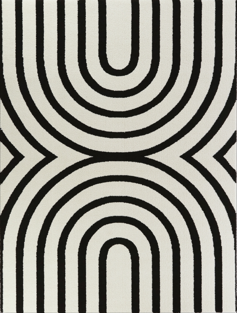 Vedand Black/White 7'10 x 10' Rug - Thumbnail - Image 1