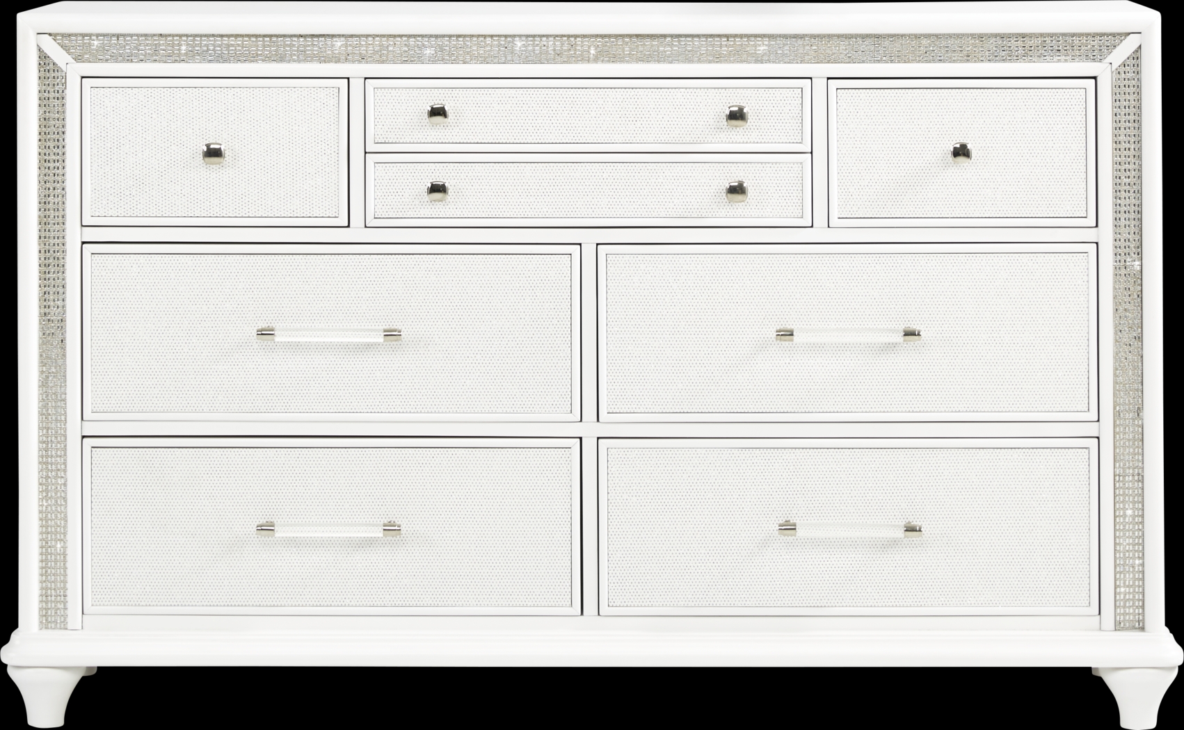 Vegas White 5 Pc Queen Panel Bedroom - Thumbnail - Image 5