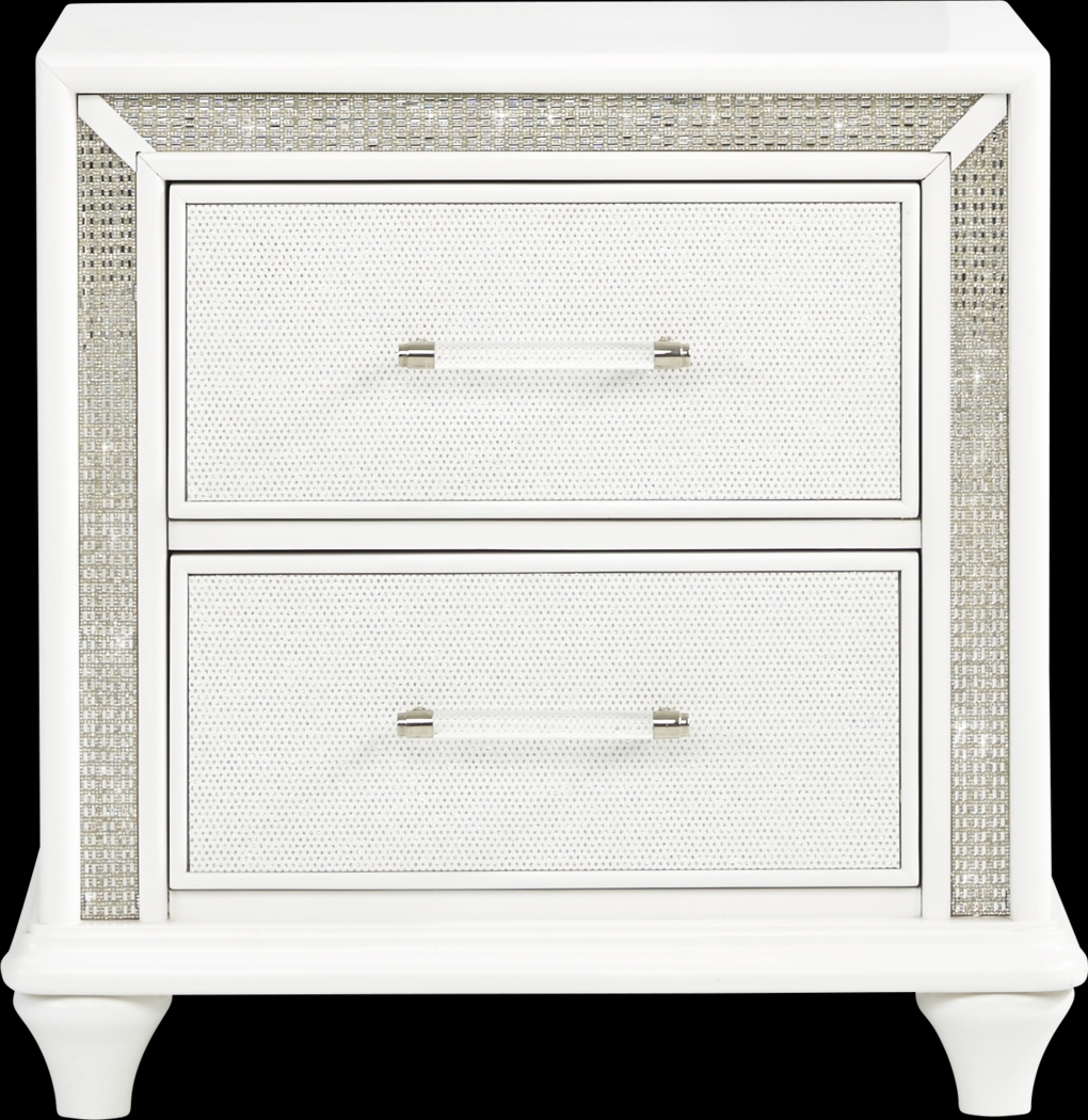 Vegas White 5 Pc King Panel Bedroom - Thumbnail - Image 6