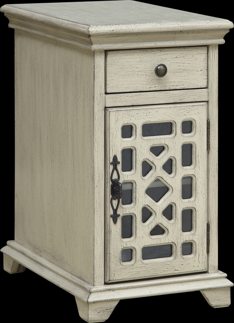 Valeta Ivory Chairside Table - Thumbnail - Image 1