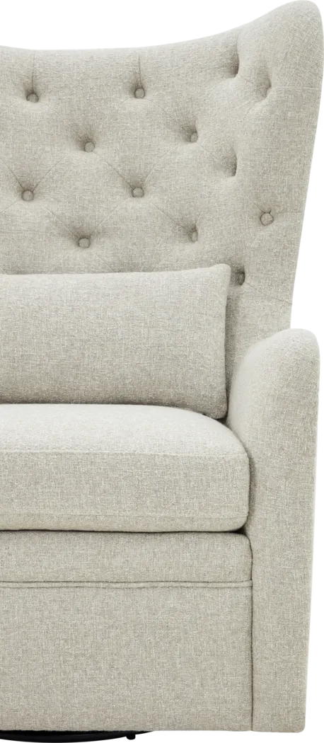 Velina Beige Swivel Chair - Thumbnail - Image 3