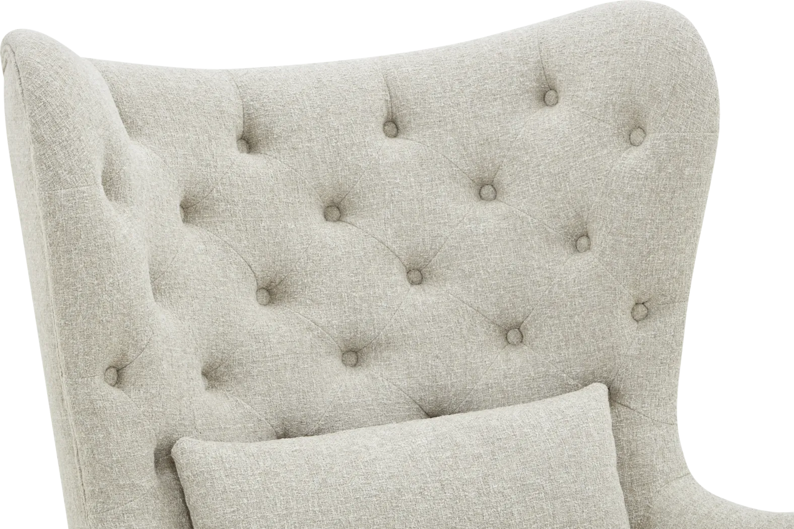Velina Beige Swivel Chair - Thumbnail - Image 4