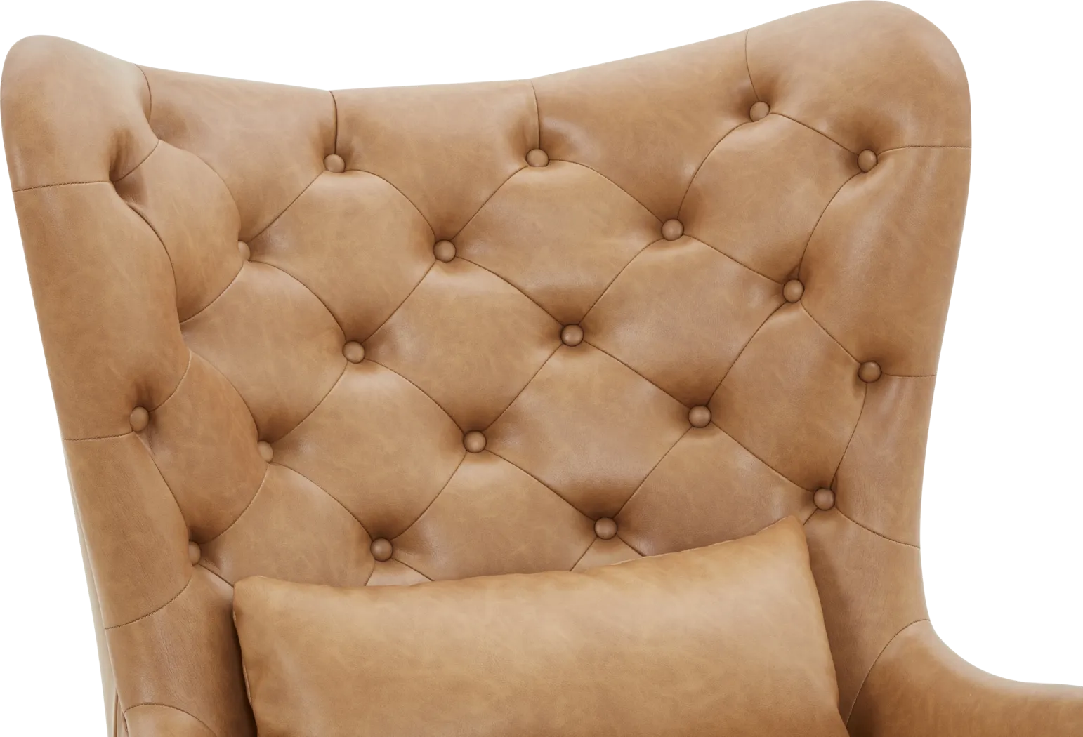 Velina Camel Swivel Chair - Thumbnail - Image 4