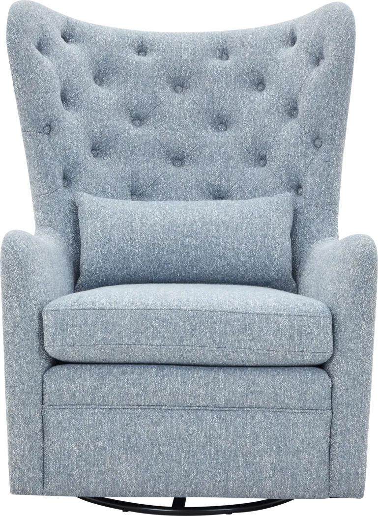 Velina Sky Swivel Chair - Thumbnail - Image 2