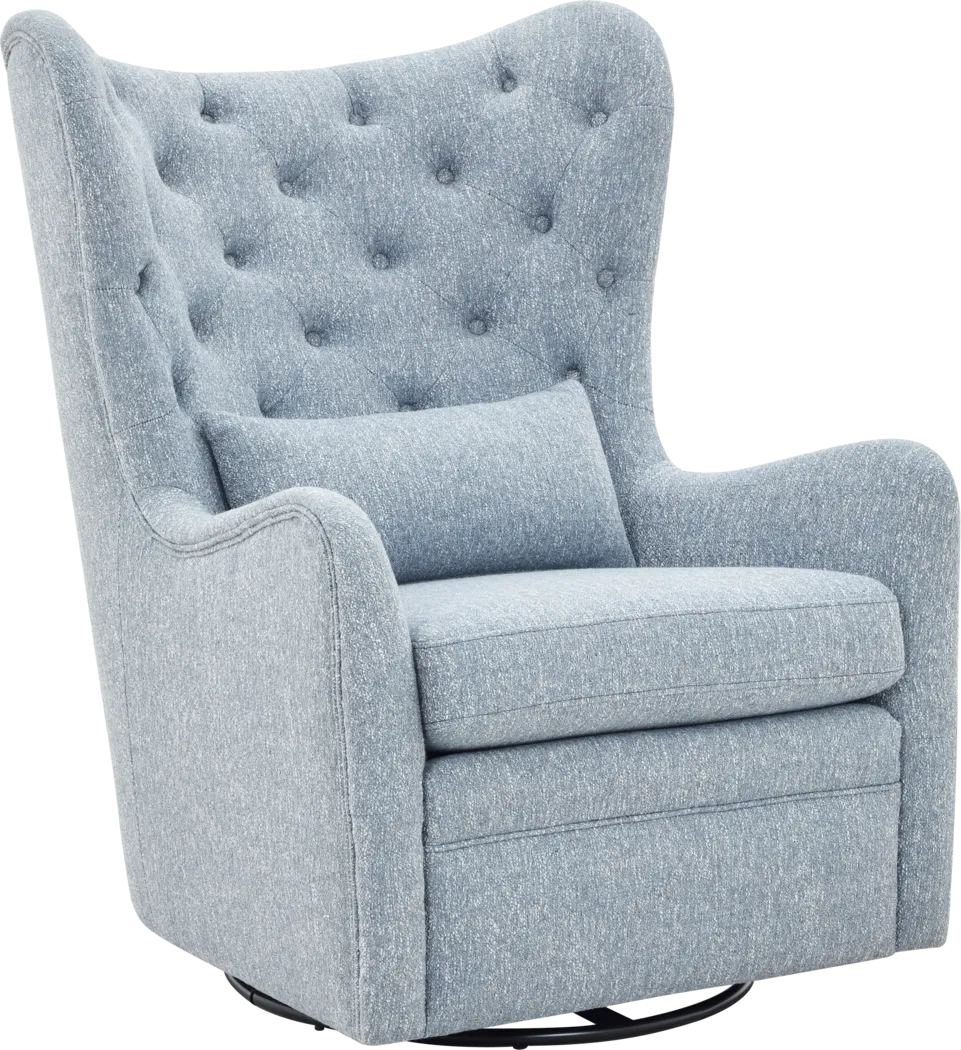 Velina Sky Swivel Chair - Thumbnail - Image 1