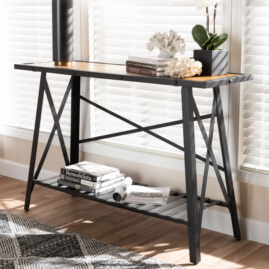 Veller Brown Console Table - Thumbnail - Image 2