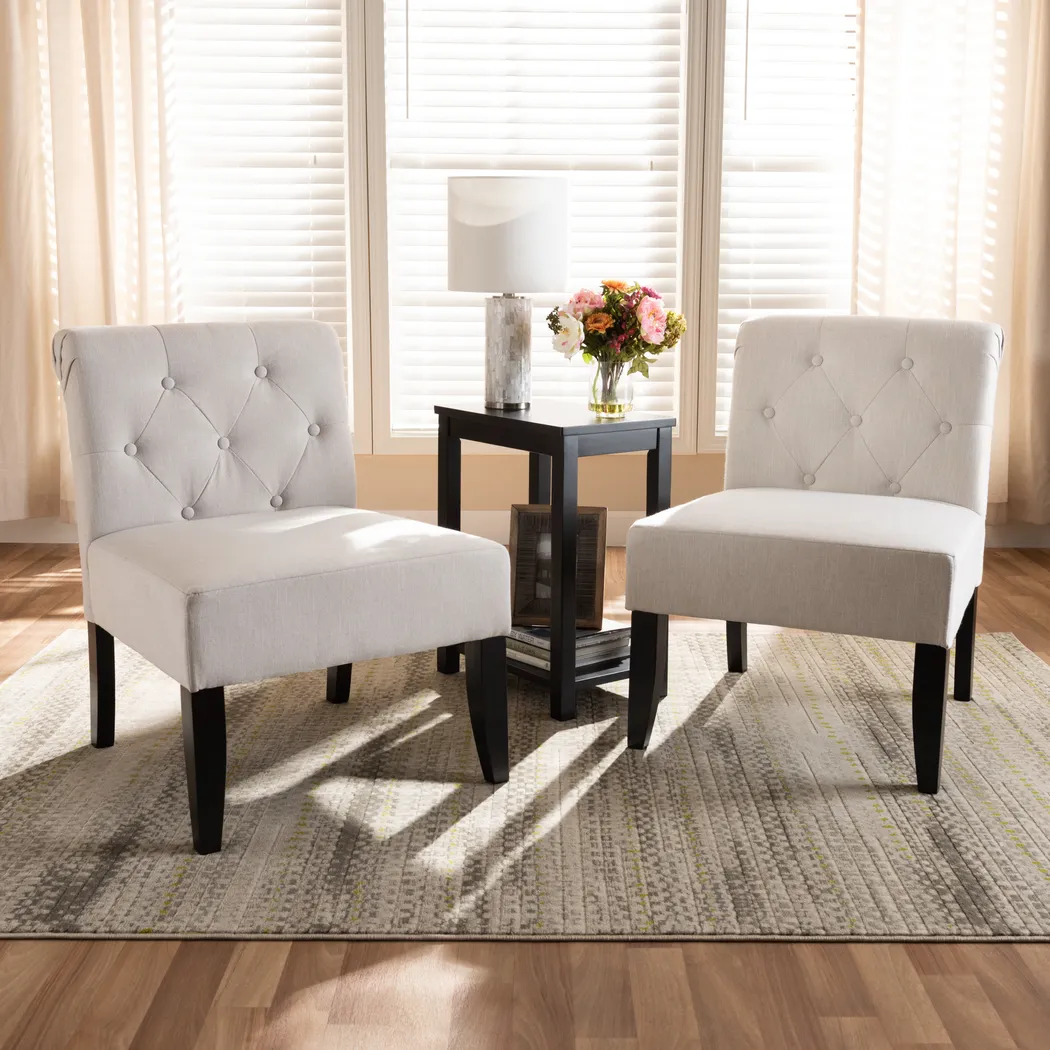 Velora Beige 3 pc. Accent Chair Set - Thumbnail - Image 2