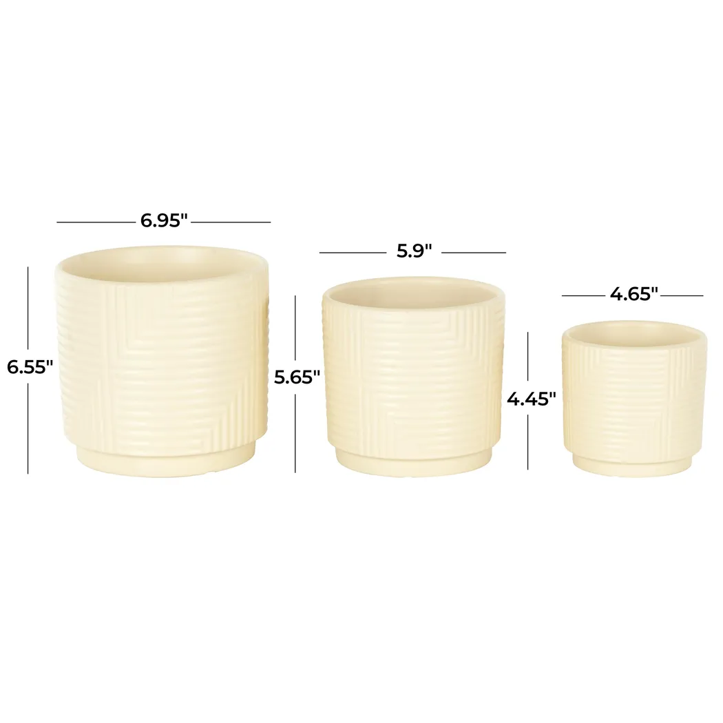 Veloria Cream Planter, Set of 3 - Thumbnail - Image 6