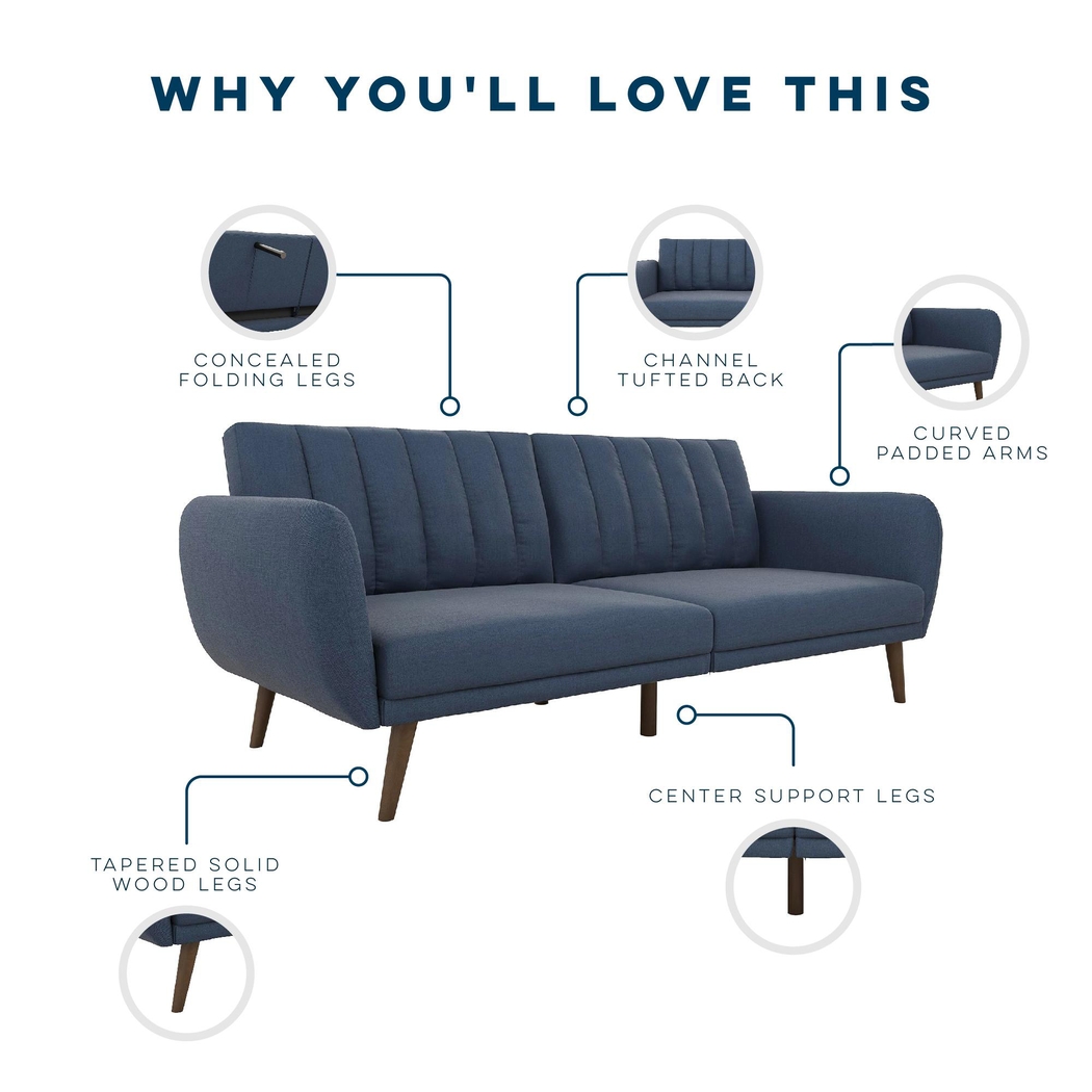 Velron Blue Futon - Thumbnail - Image 13