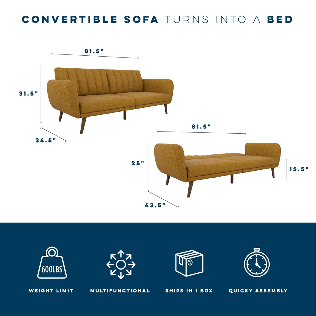 Velron Mustard Futon - Thumbnail - Image 22