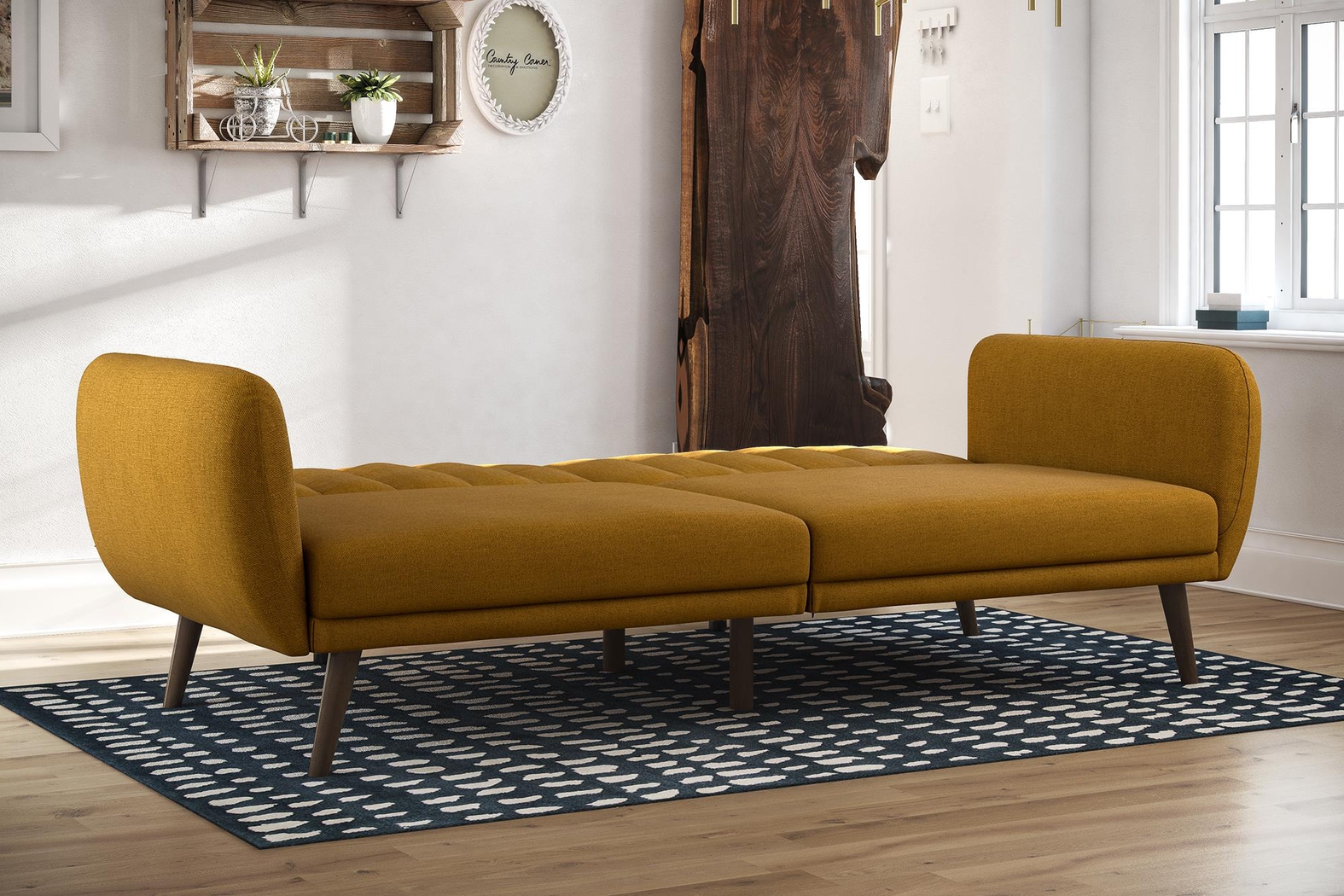 Velron Mustard Futon - Thumbnail - Image 4