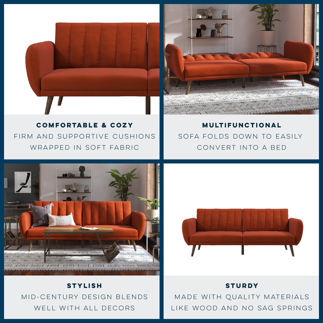 Velron Orange Futon - Thumbnail - Image 9