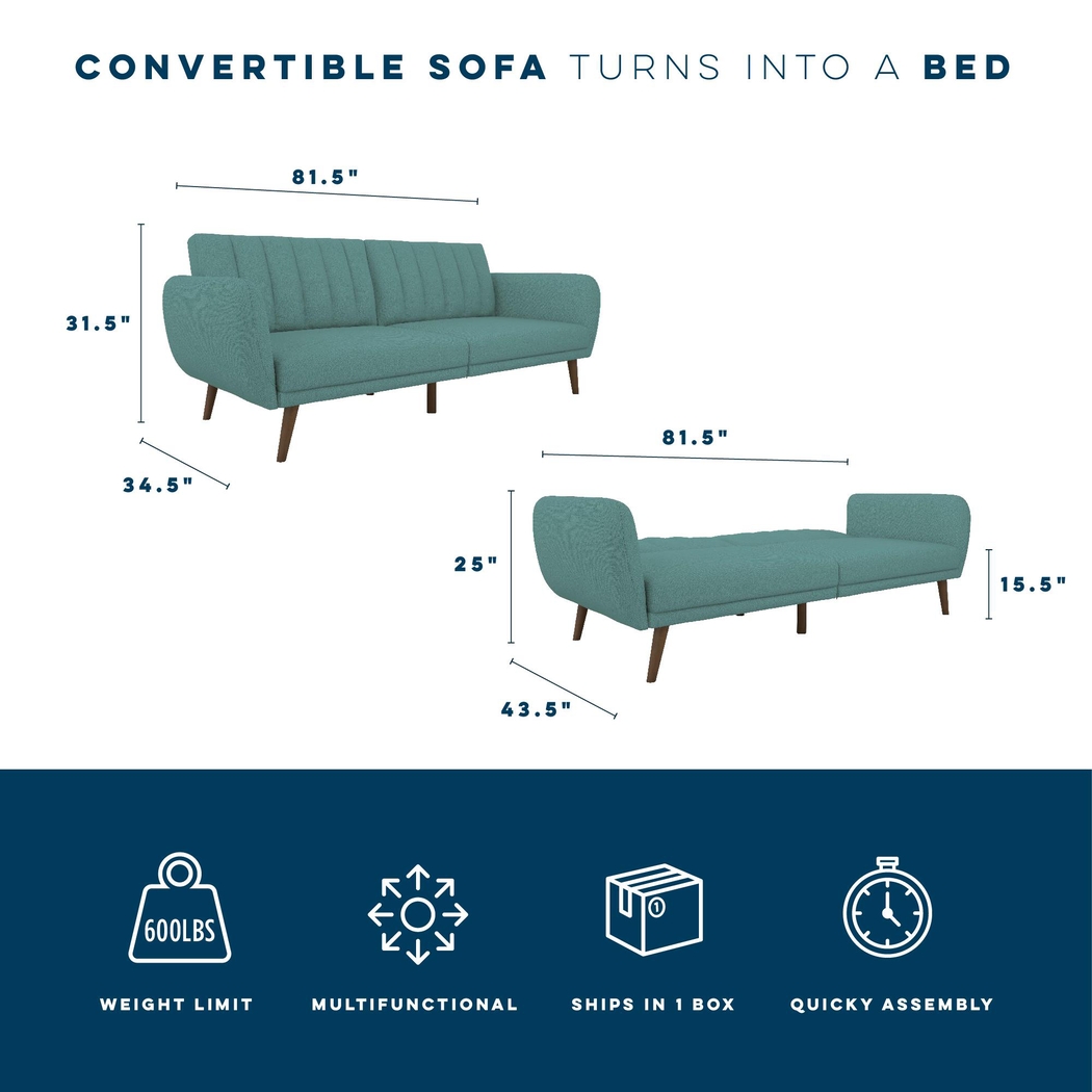 Velron Teal Futon - Thumbnail - Image 8