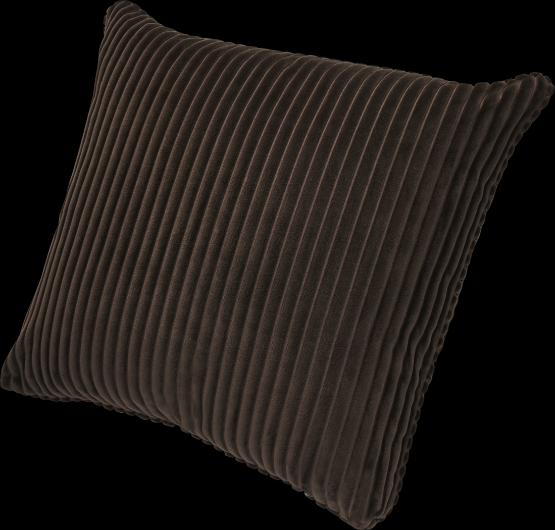 Velvet Cord Chocolate Pillow, Set of Two - Thumbnail - Image 2