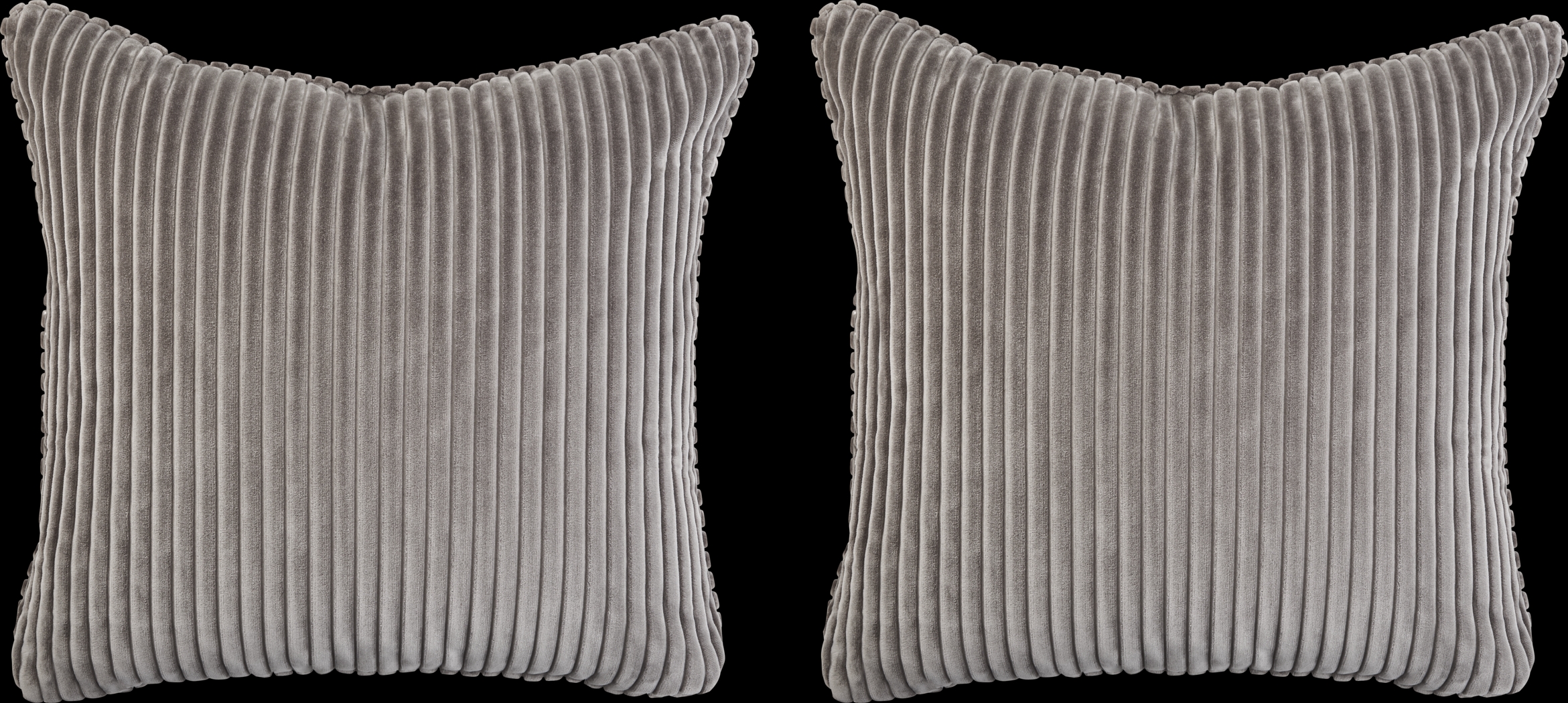 Velvet Cord Smoke Pillow, Set of Two - Thumbnail - Image 1