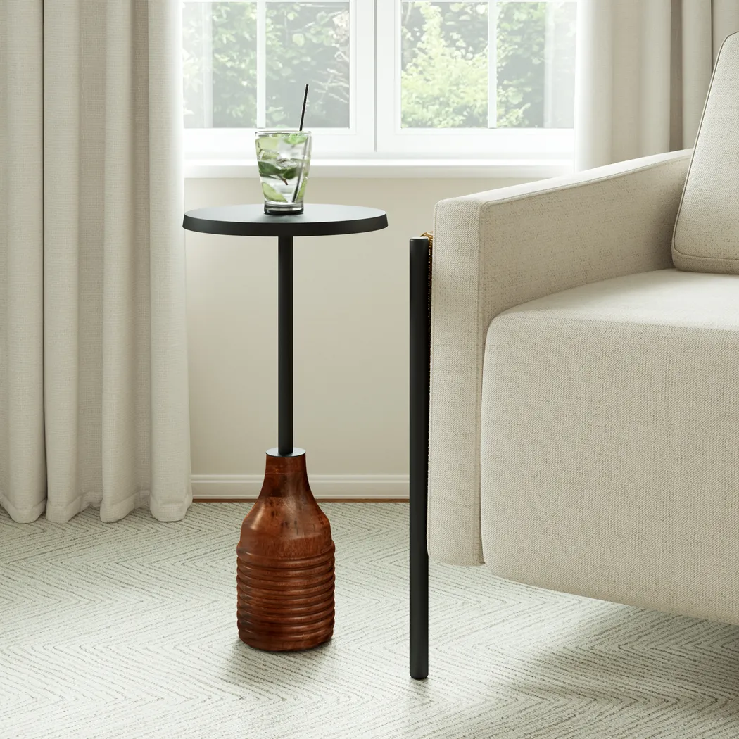 Vendea I Black Accent Table - Thumbnail - Image 2