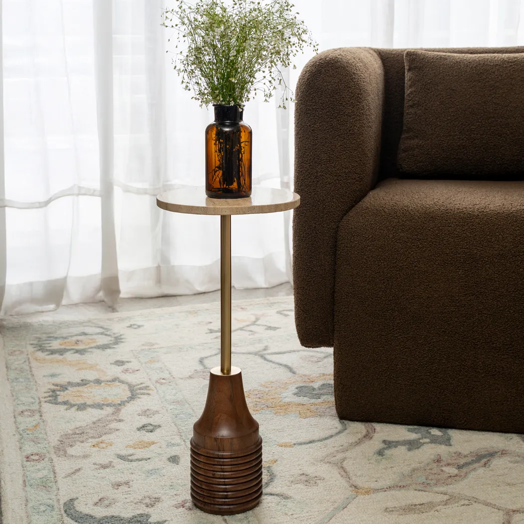 Vendea II Tan Accent Table - Thumbnail - Image 2