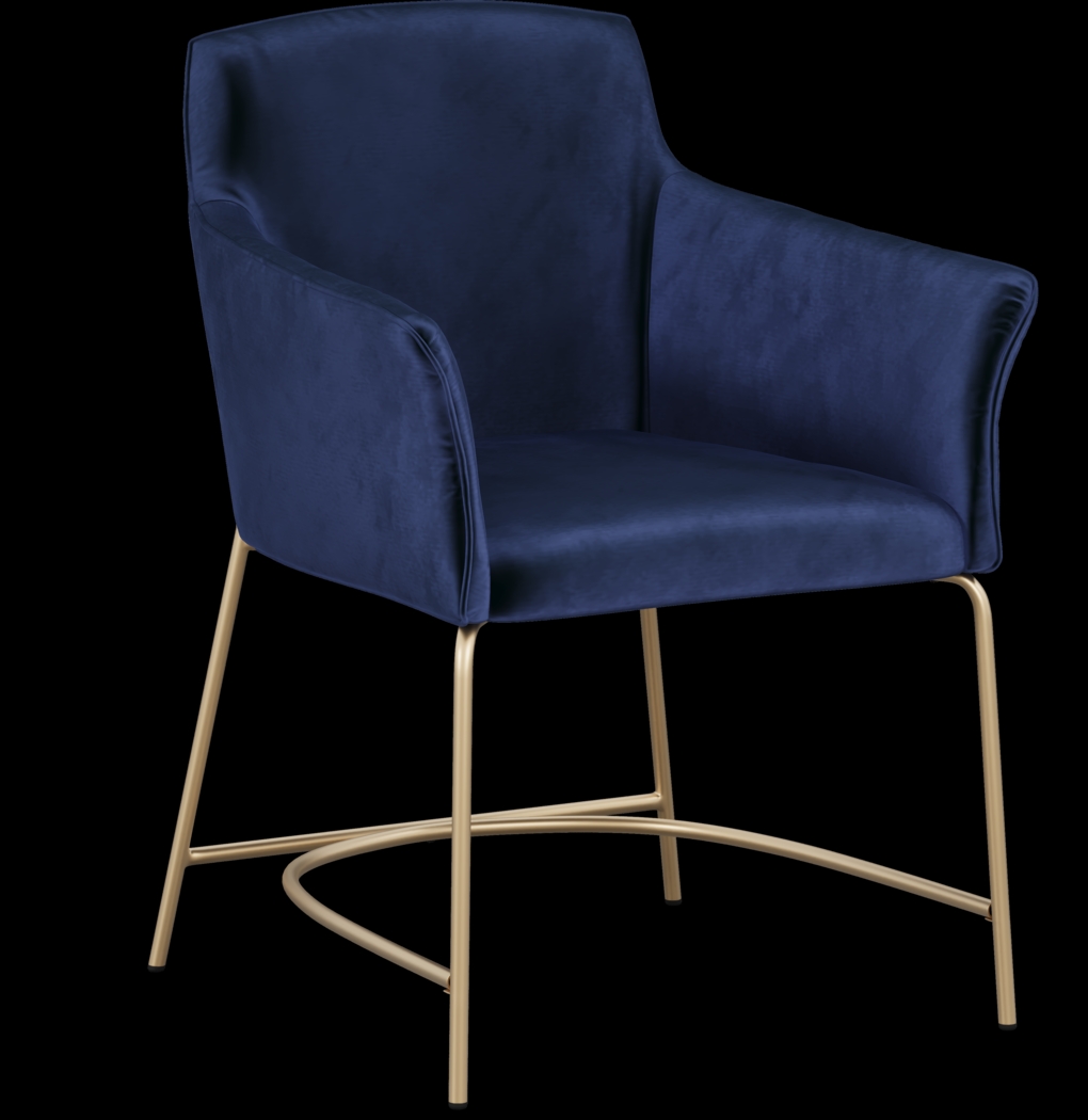 Venetian Court Gold 5 Pc Dining Room with Blue Chairs - Thumbnail - Image 6