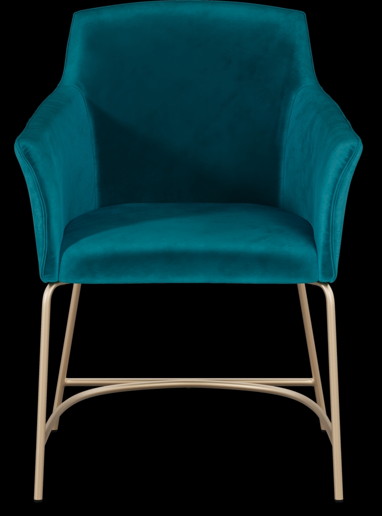 Venetian Court Teal Arm Chair - Thumbnail - Image 2