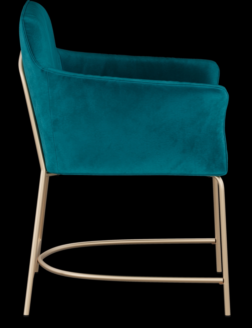 Venetian Court Teal Arm Chair - Thumbnail - Image 3