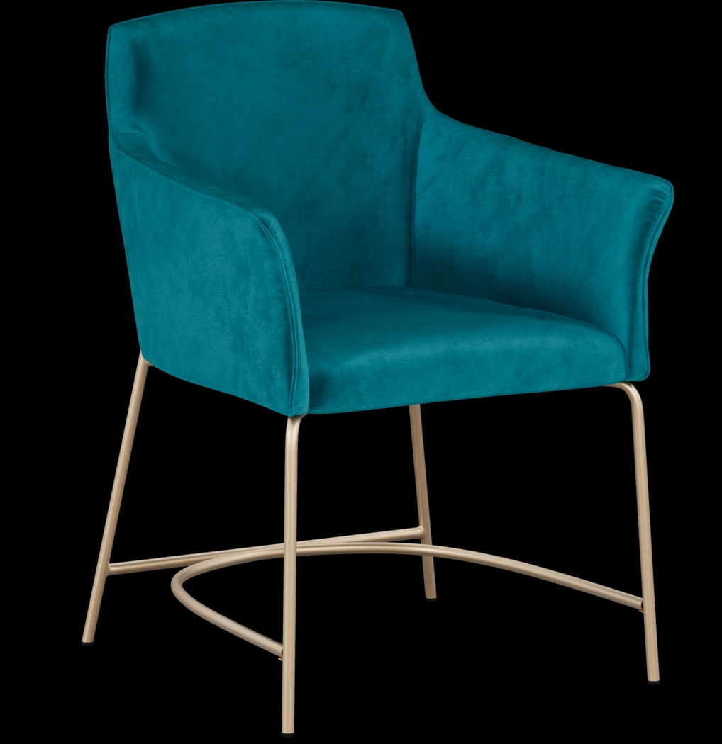 Venetian Court Teal Arm Chair - Thumbnail - Image 1