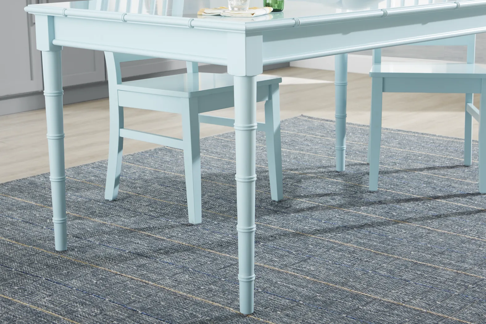 Venice Gardens Blue Rectangular Dining Table - Image 4