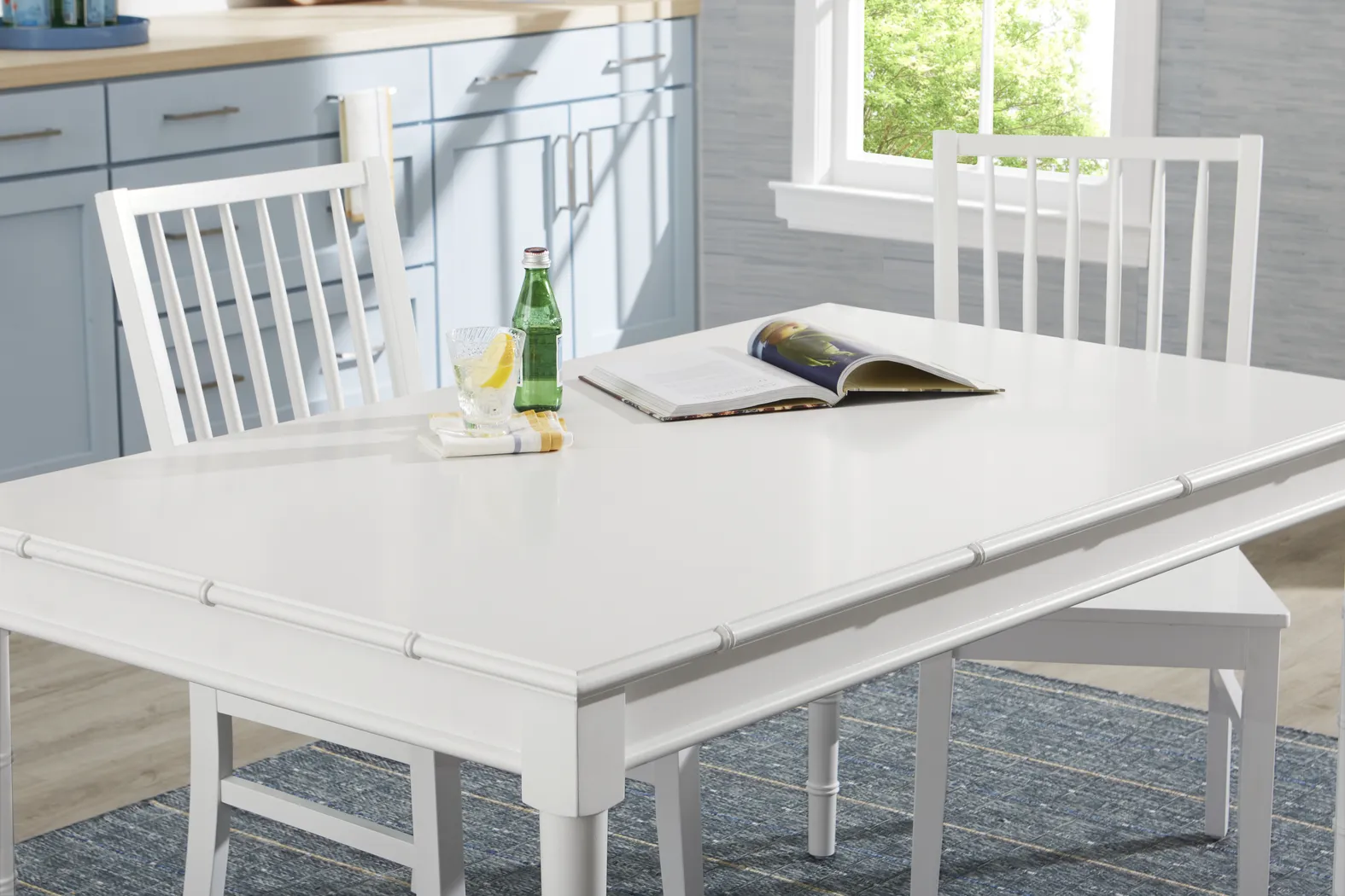 Venice Gardens White Rectangular Dining Table - Image 3