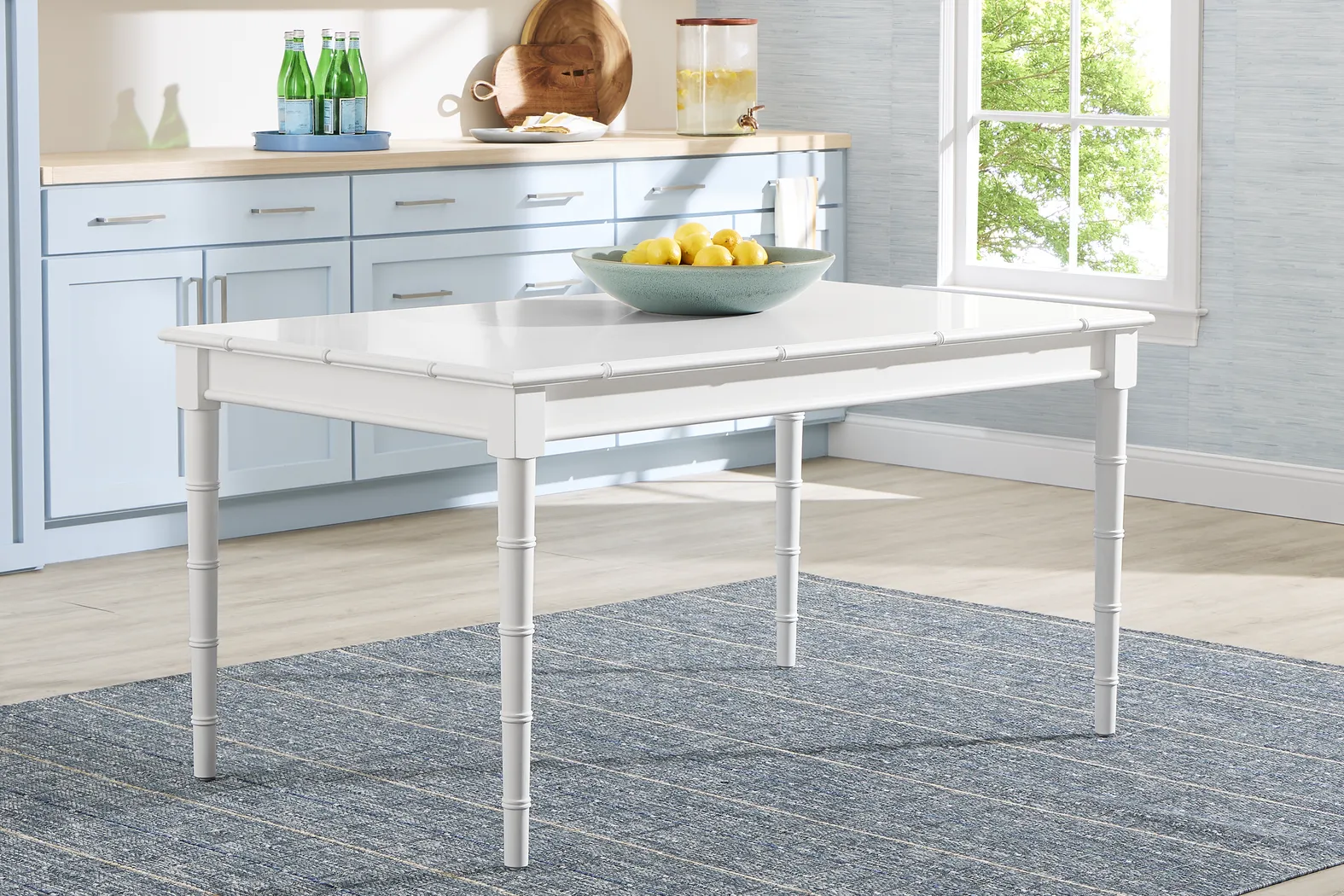 Venice Gardens White Rectangular Dining Table - Image 5