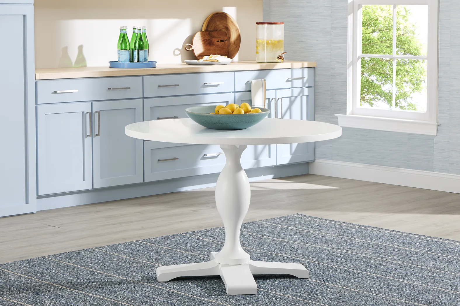 Venice Gardens White Round Dining Table - Image 3