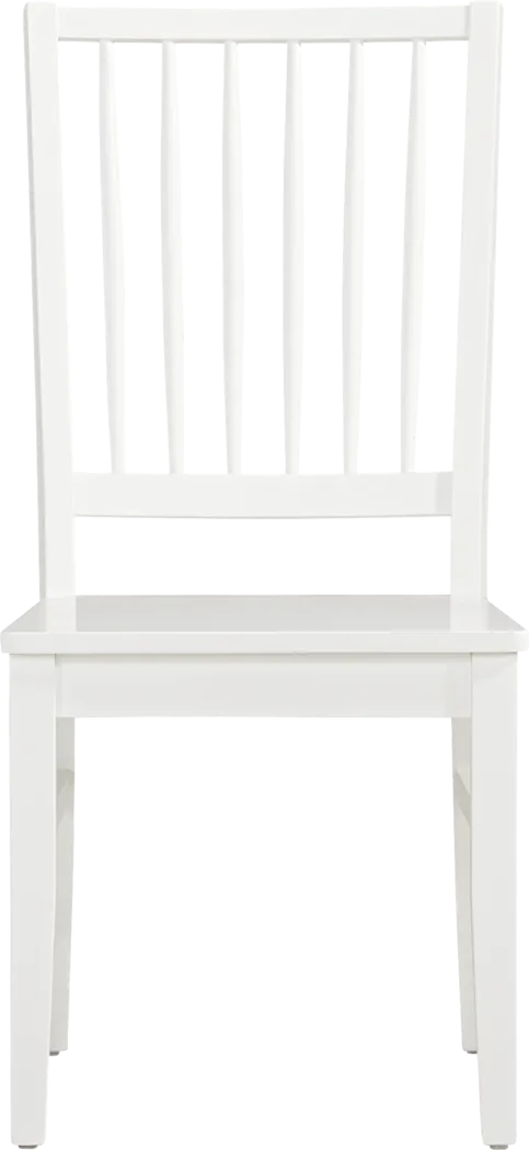 Venice Gardens White Slat Back Dining Chair - Image 3