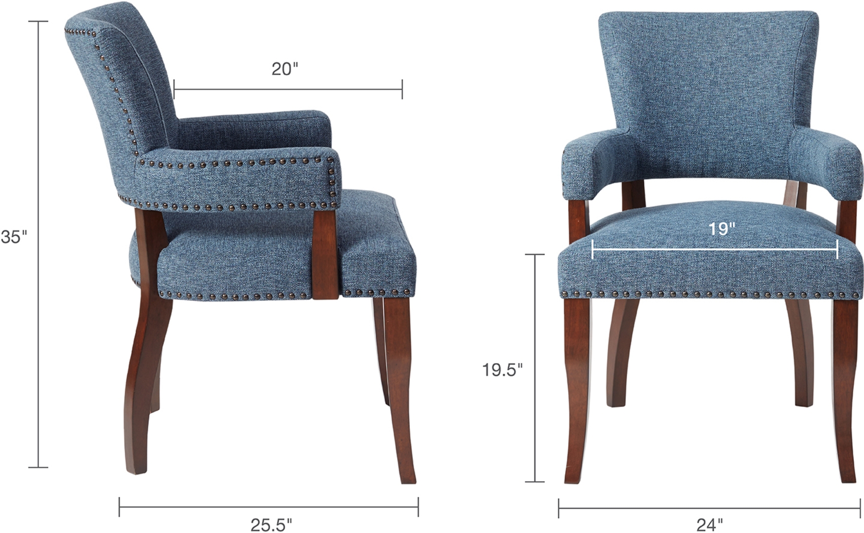 Venida Blue Arm Chair - Thumbnail - Image 6