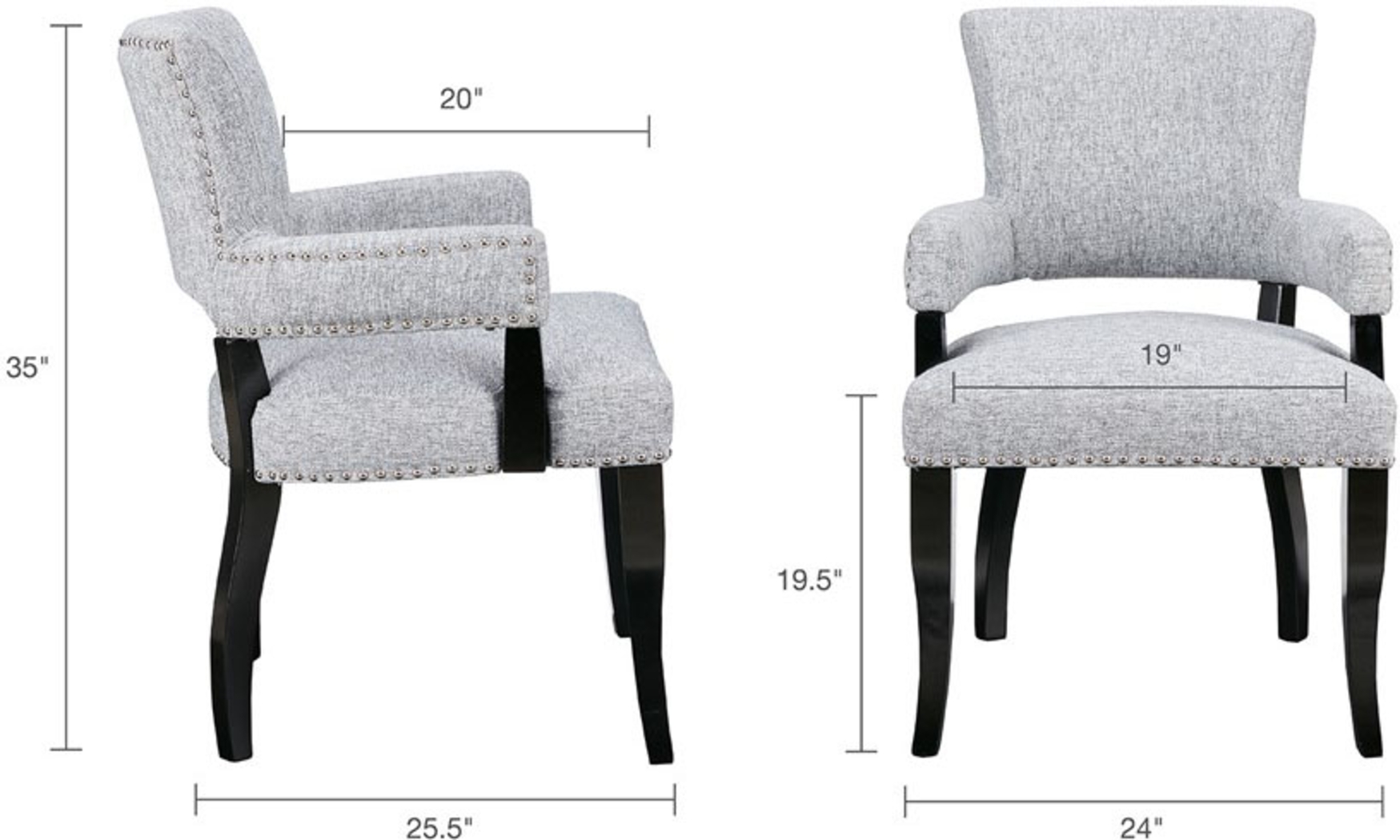 Venida Gray Arm Chair - Thumbnail - Image 7