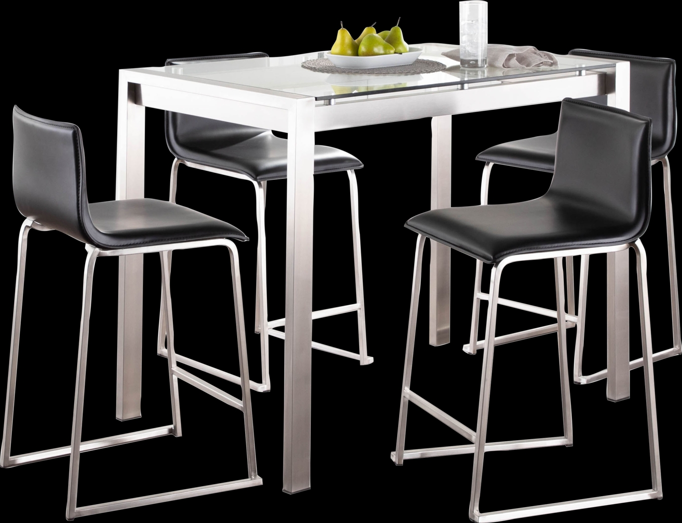 Ventanna I Black 5pc Counter Height Dining Set - Thumbnail - Image 3