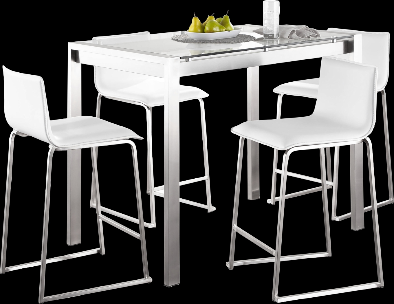 Ventanna I White 5pc Counter Height Dining Set - Thumbnail - Image 4