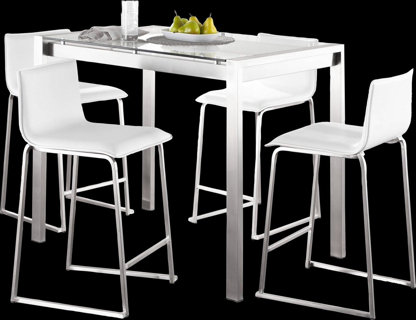 Ventanna I White 5pc Counter Height Dining Set - Thumbnail - Image 1