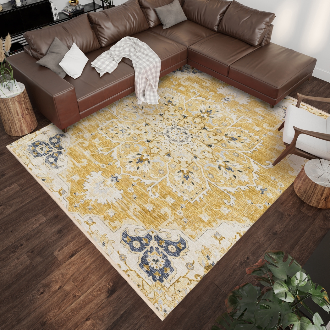 Ventner Yellow 8' x 10' Rug - Thumbnail - Image 2