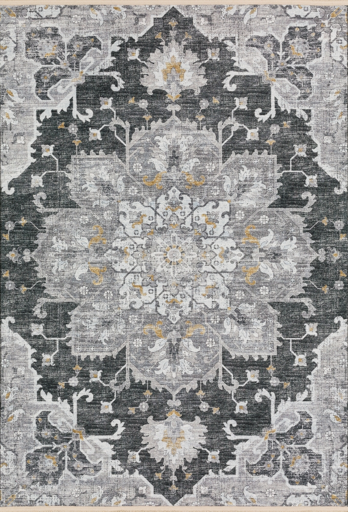 Ventner Black 5' x 8' Rug - Thumbnail - Image 1