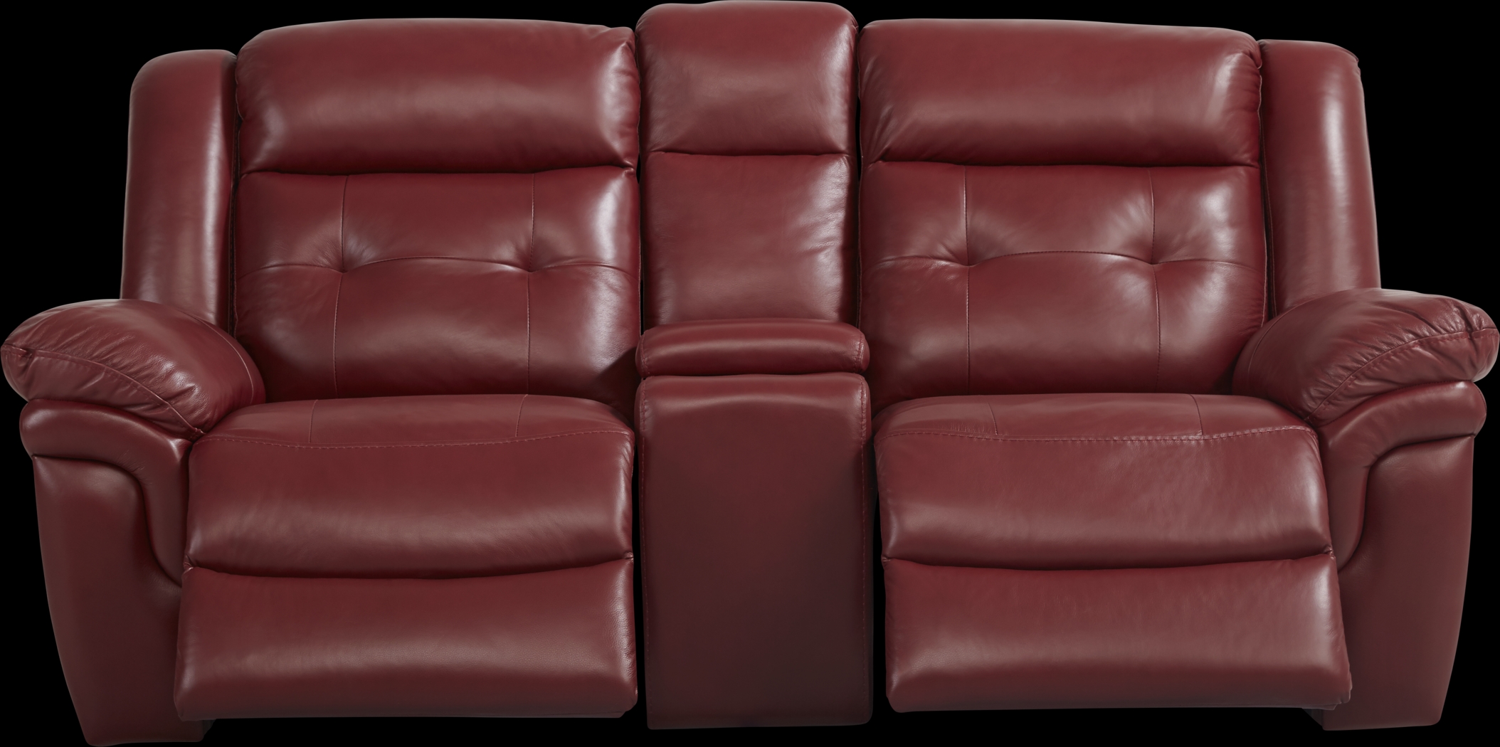 Ventoso Red Leather 7 Pc Reclining Living Room - Thumbnail - Image 5