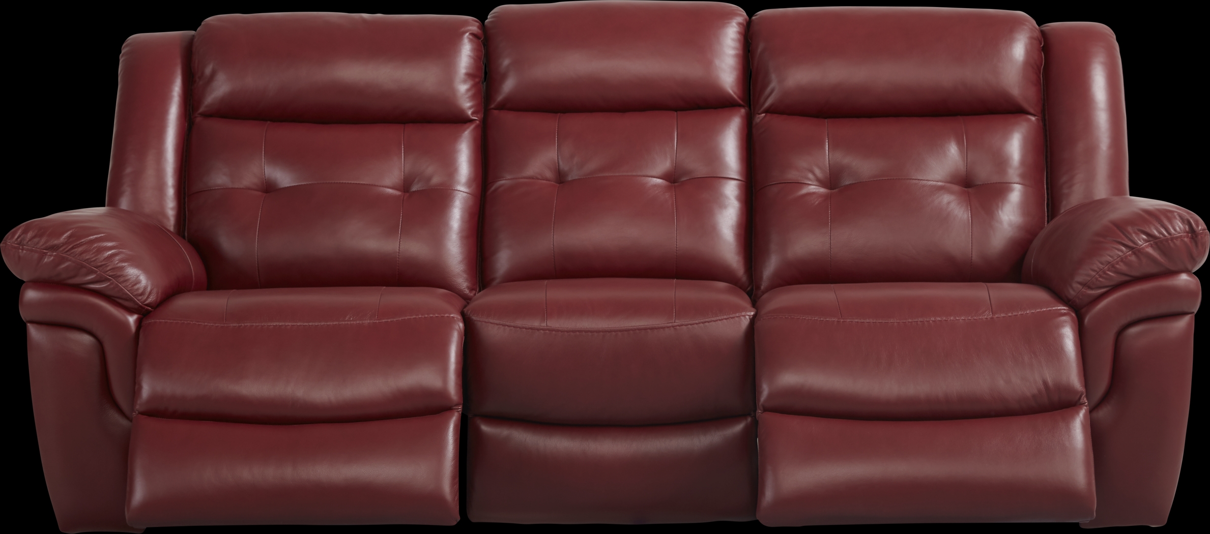 Ventoso Red Leather 7 Pc Reclining Living Room - Thumbnail - Image 3