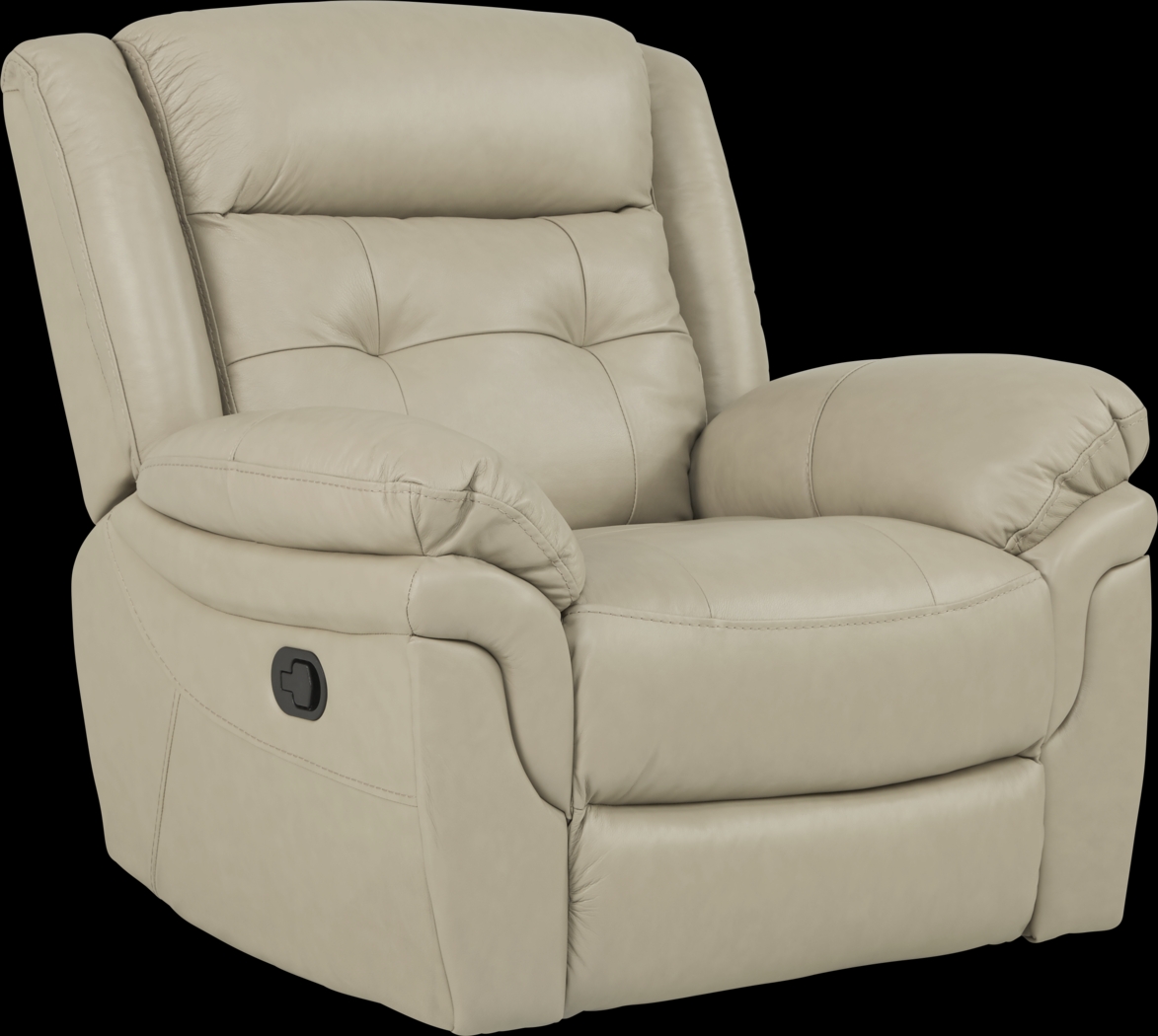 Ventoso Sand Leather 3 Pc Reclining Living Room - Thumbnail - Image 6