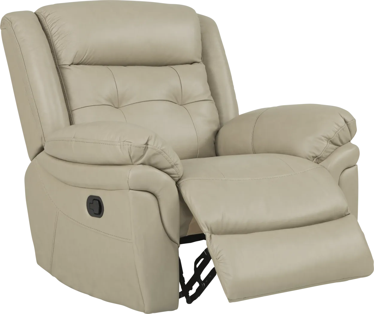 Ventoso Sand Leather 2 Pc Living Room with Reclining Sofa - Thumbnail - Image 5