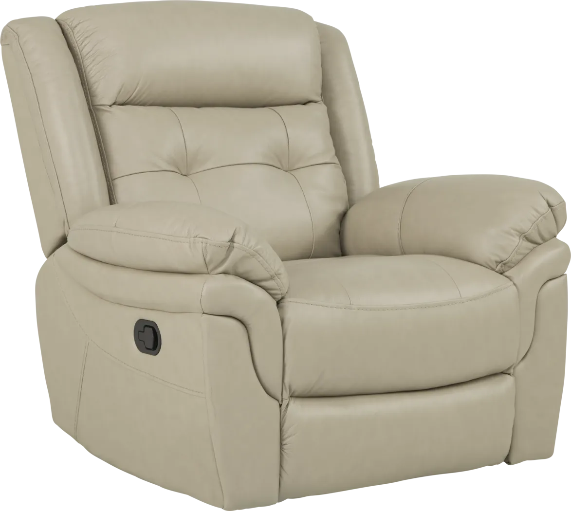 Ventoso Sand Leather 2 Pc Living Room with Reclining Sofa - Thumbnail - Image 4