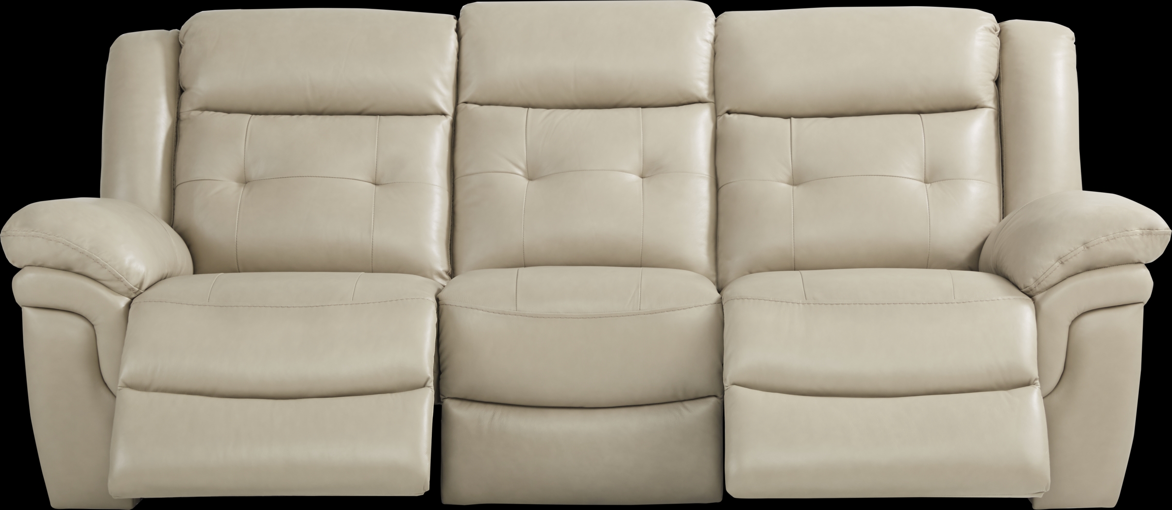 Ventoso Sand Leather Power Reclining Sofa - Thumbnail - Image 2