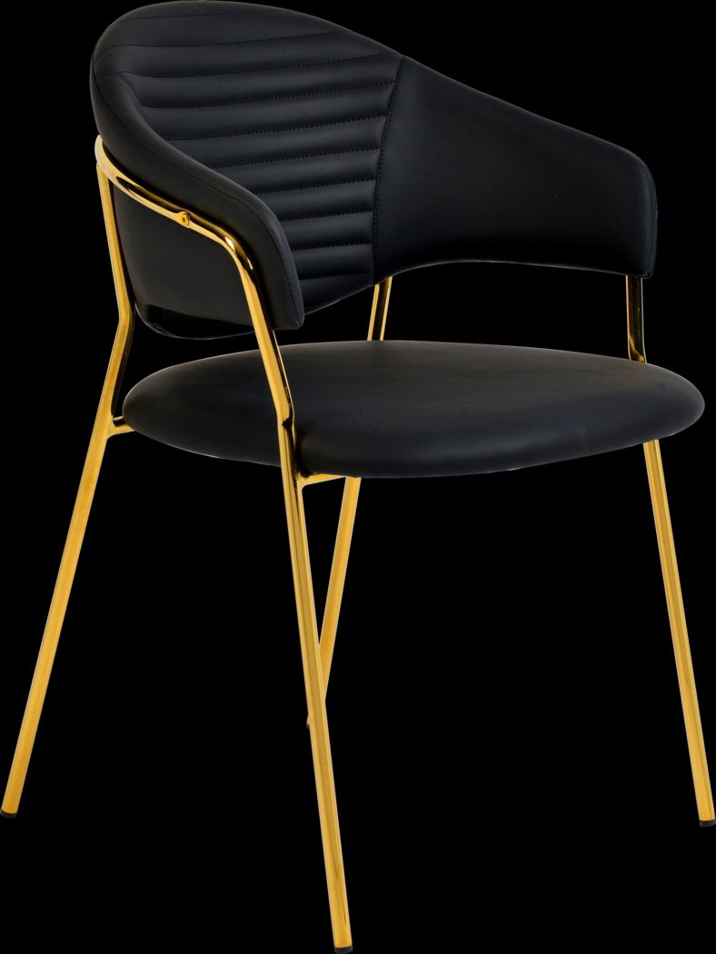 Ventris Black Arm Chair, Set of 2 - Thumbnail - Image 2