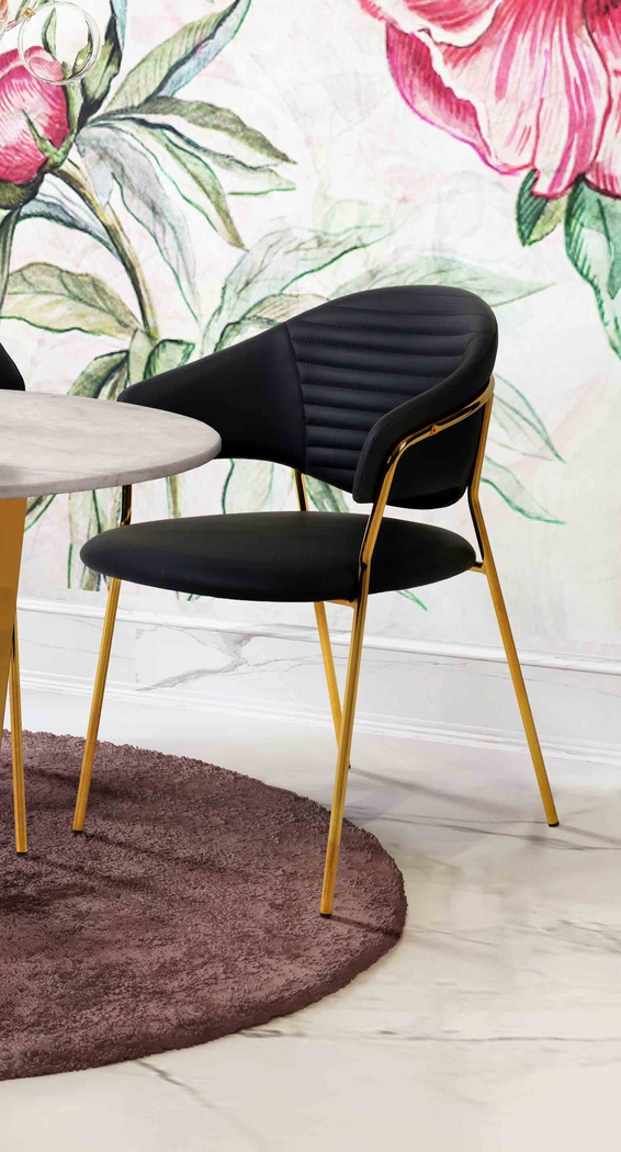 Ventris Black Arm Chair, Set of 2 - Thumbnail - Image 8