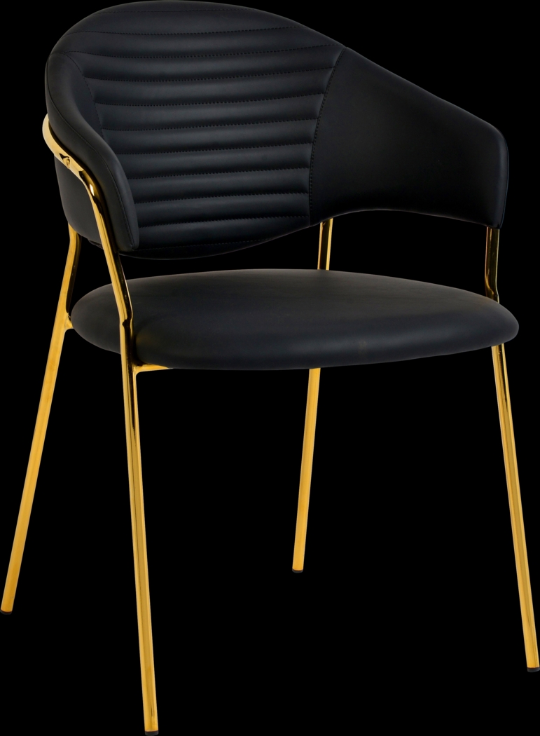 Ventris Black Arm Chair, Set of 2 - Thumbnail - Image 1