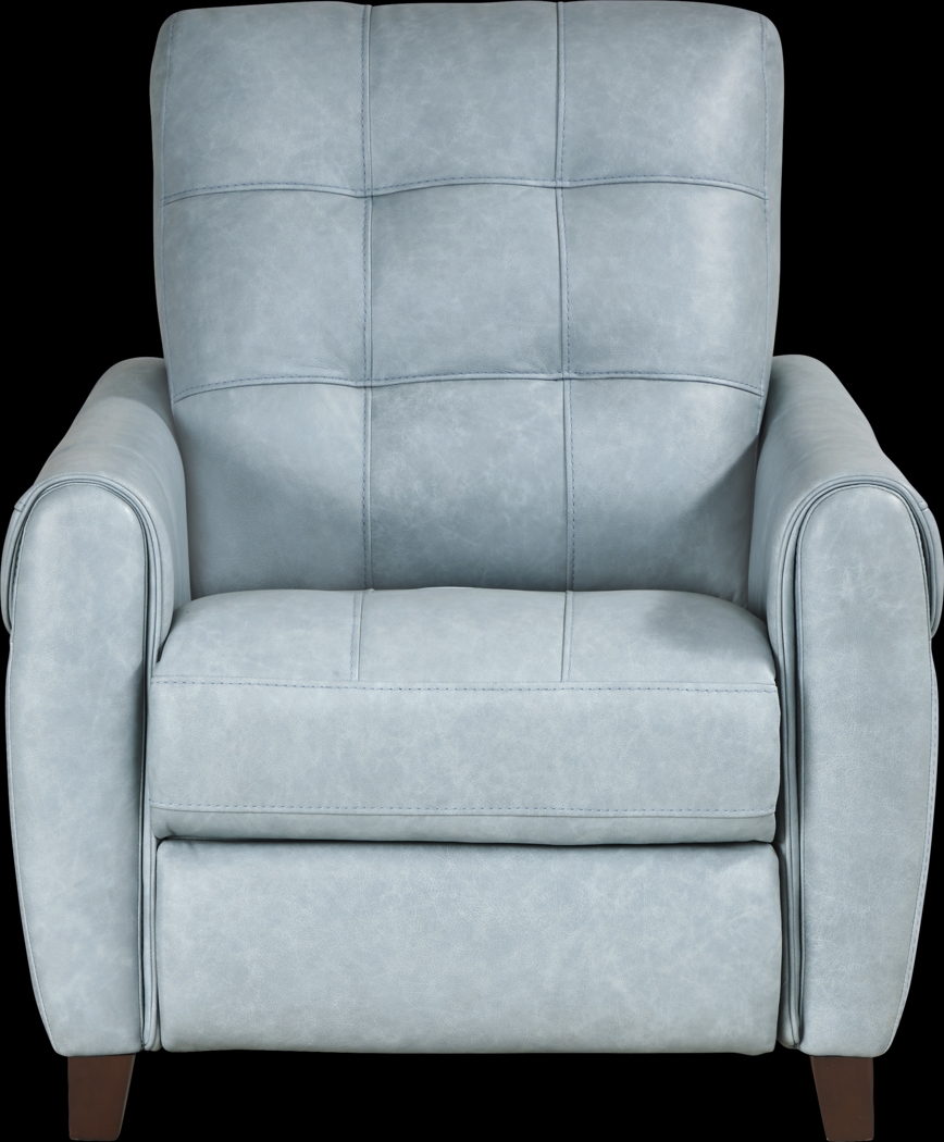 Ventura Square Blue Leather 6 Pc Living Room - Thumbnail - Image 9